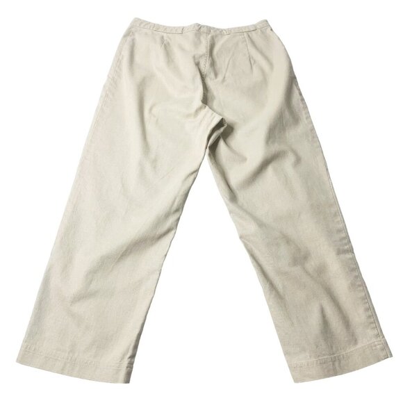 Christopher & Banks Linen Blend Cream Cropped Pants Women’s Size 8 - Picture 2 of 7